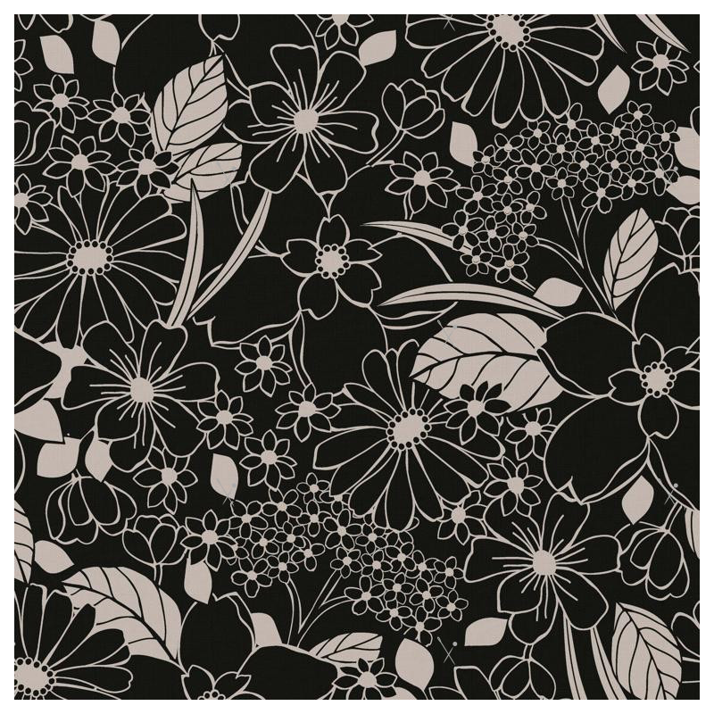 Printed Viscose JOELLE Black / Off-White